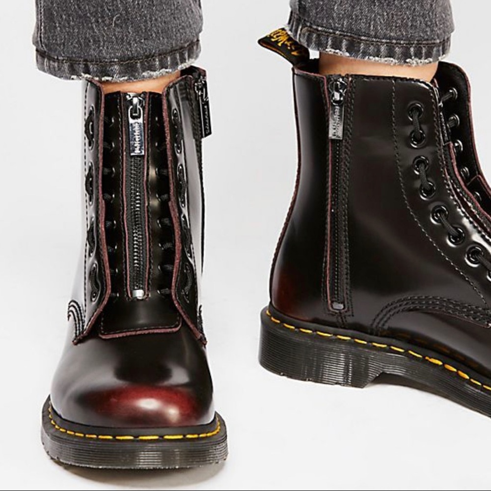 Dr Martens 1460 Pascal Front Zip Cherry Red